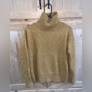 Loft earthtone knit cowl neck pullover sweater size S